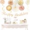 21pcs -Champagne-Gold Beige Fall Boho Birthday Party-Decorations
